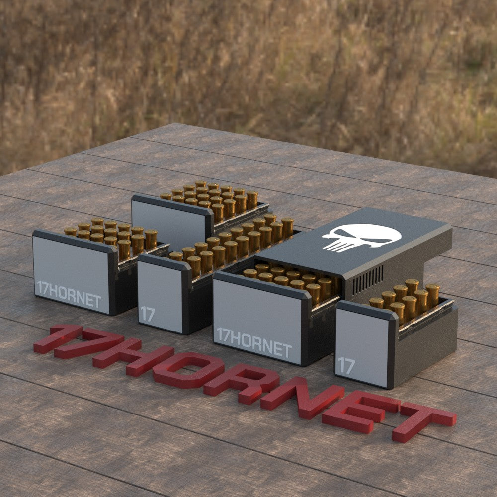 Filamelt Munitionsbox / Ammo Box .17 Hornet – Patronenbox ‘Schiebedeckel’ – 10 / 20 / 25 / 50 Runden