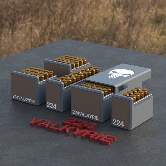 Filamelt Munitionsbox / Ammo Box .224 Valkyrie – Patronenbox ‘Schiebedeckel’ – 10 / 20 / 25 / 50 Runden