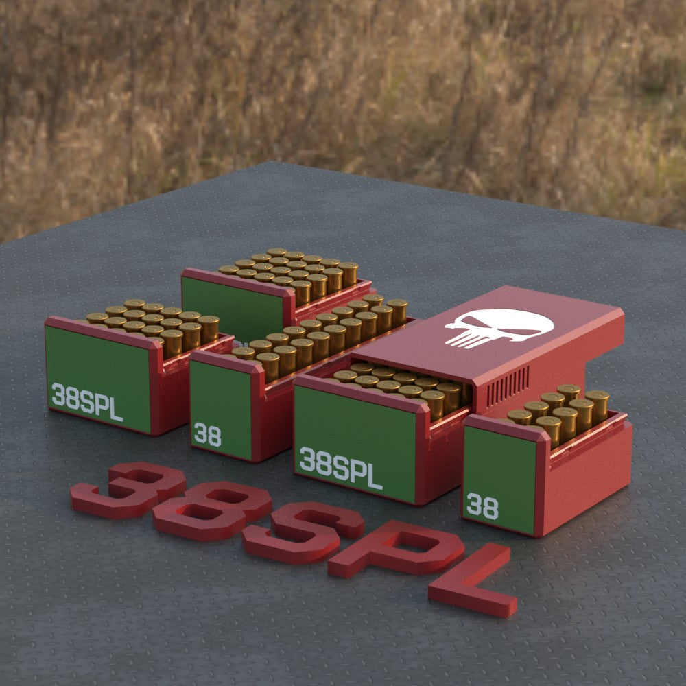 Filamelt Munitionsbox / Ammo Box .38 Special – Patronenbox ‘Schiebedeckel’ – 10 / 20 / 25 / 50 Runden