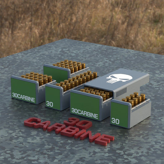 Filamelt Munitionsbox / Ammo Box .30 Carbine – Patronenbox ‘Schiebedeckel’ – 10 / 20 / 25 / 50 Runden