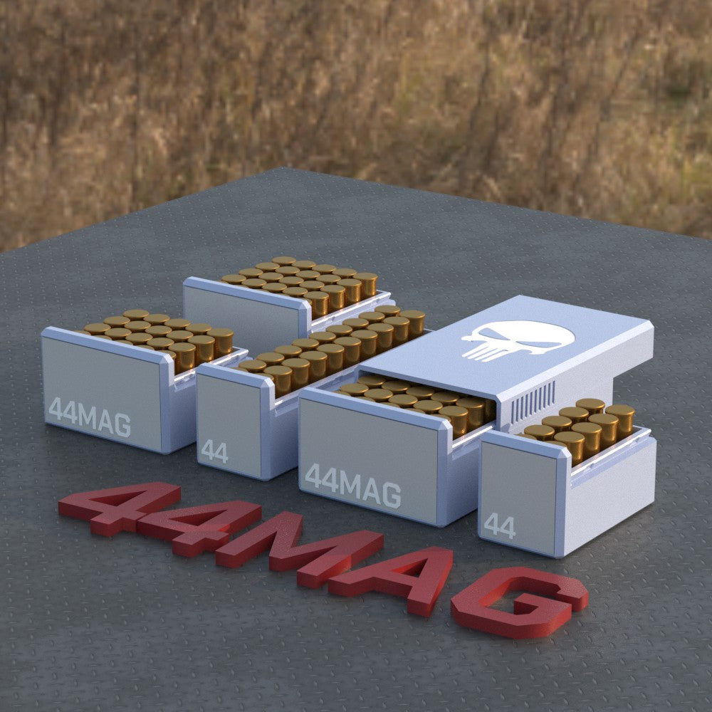 Filamelt Munitionsbox / Ammo Box .44 Magnum – Patronenbox ‘Schiebedeckel’ – 10 / 20 / 25 / 50 Runden