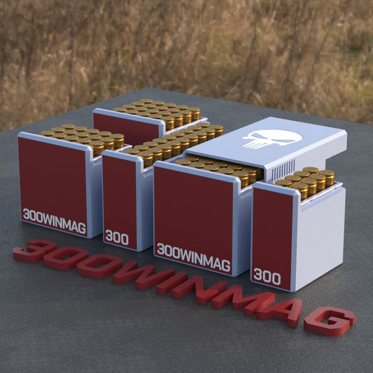 Filamelt Munitionsbox / Ammo Box .300 Win Mag – Patronenbox ‘Schiebedeckel’ – 10 / 20 / 25 / 50 Runden