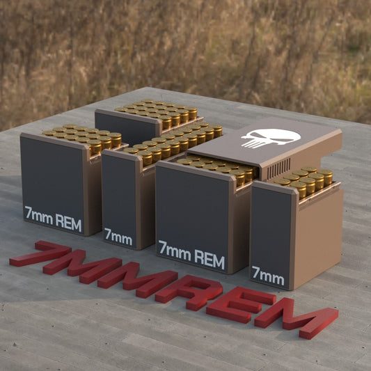 Filamelt Munitionsbox / Ammo Box 7mm Rem Mag – Patronenbox ‘Schiebedeckel’ – 10 / 20 / 25 / 50 Runden