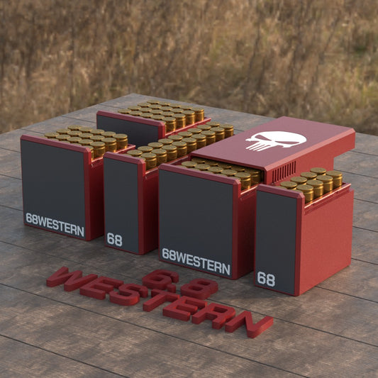 Filamelt Munitionsbox / Ammo Box 6.8 Western (Winchester/Browning) – Patronenbox ‘Schiebedeckel’ – 10 / 20 / 25 / 50 Runden