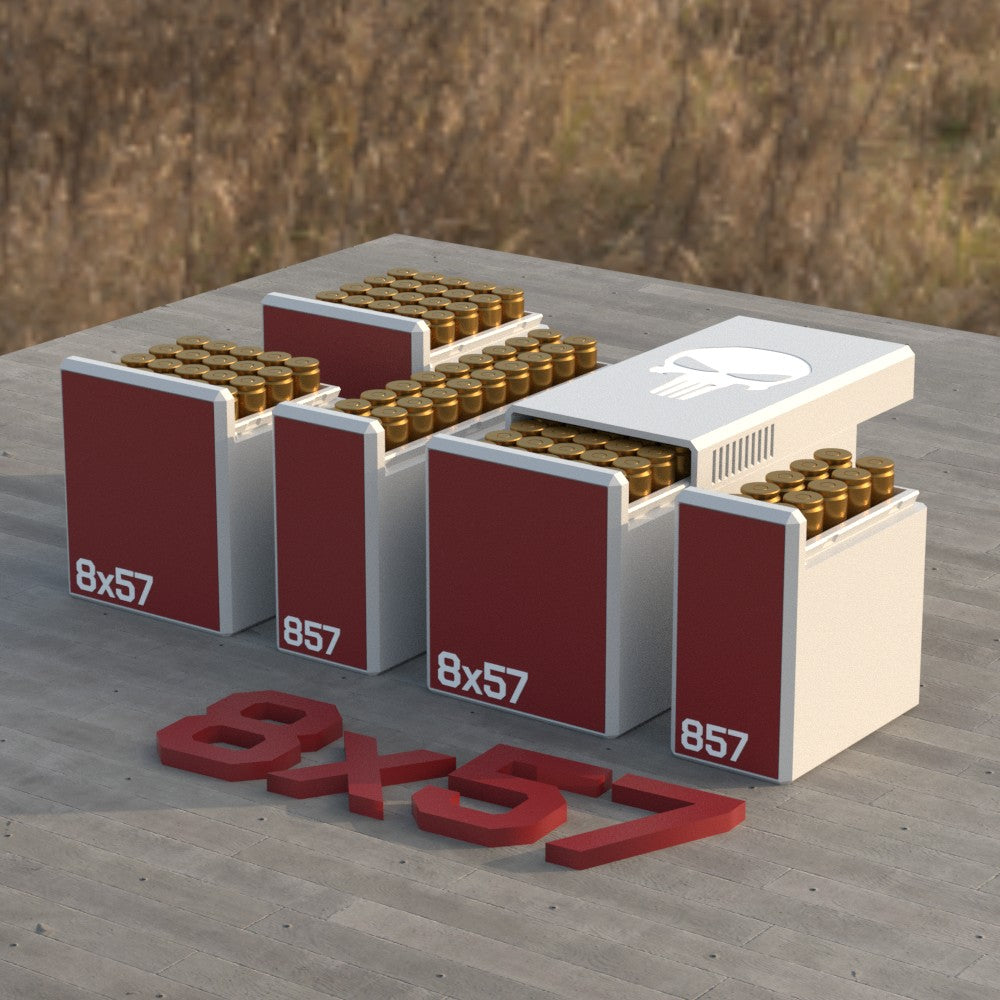 Filamelt Munitionsbox / Ammo Box 8x57 – Patronenbox ‘Schiebedeckel’ – 10 / 20 / 25 / 50 Runden