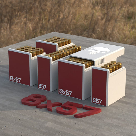 Filamelt Munitionsbox / Ammo Box 8x57 – Patronenbox ‘Schiebedeckel’ – 10 / 20 / 25 / 50 Runden