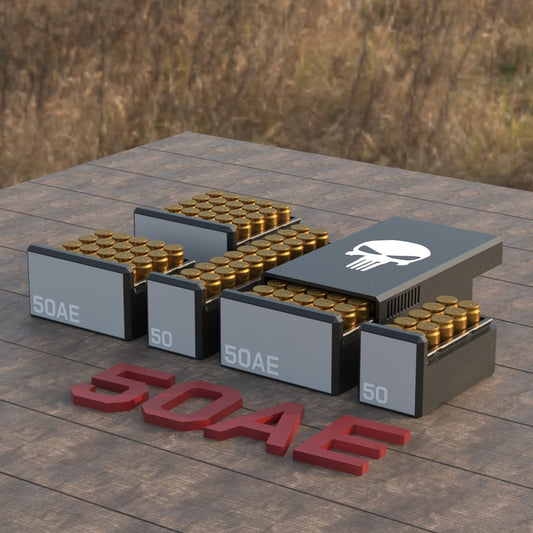 Filamelt Munitionsbox / Ammo Box .50 AE – Patronenbox ‘Schiebedeckel’ – 10 / 20 / 25 / 50 Runden