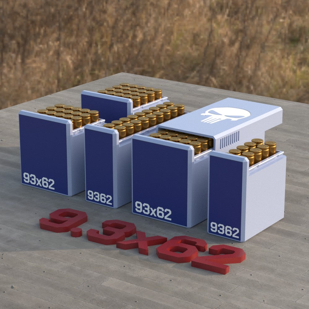 Filamelt Munitionsbox / Ammo Box 9.3x62 – Patronenbox ‘Schiebedeckel’ – 10 / 20 / 25 / 50 Runden