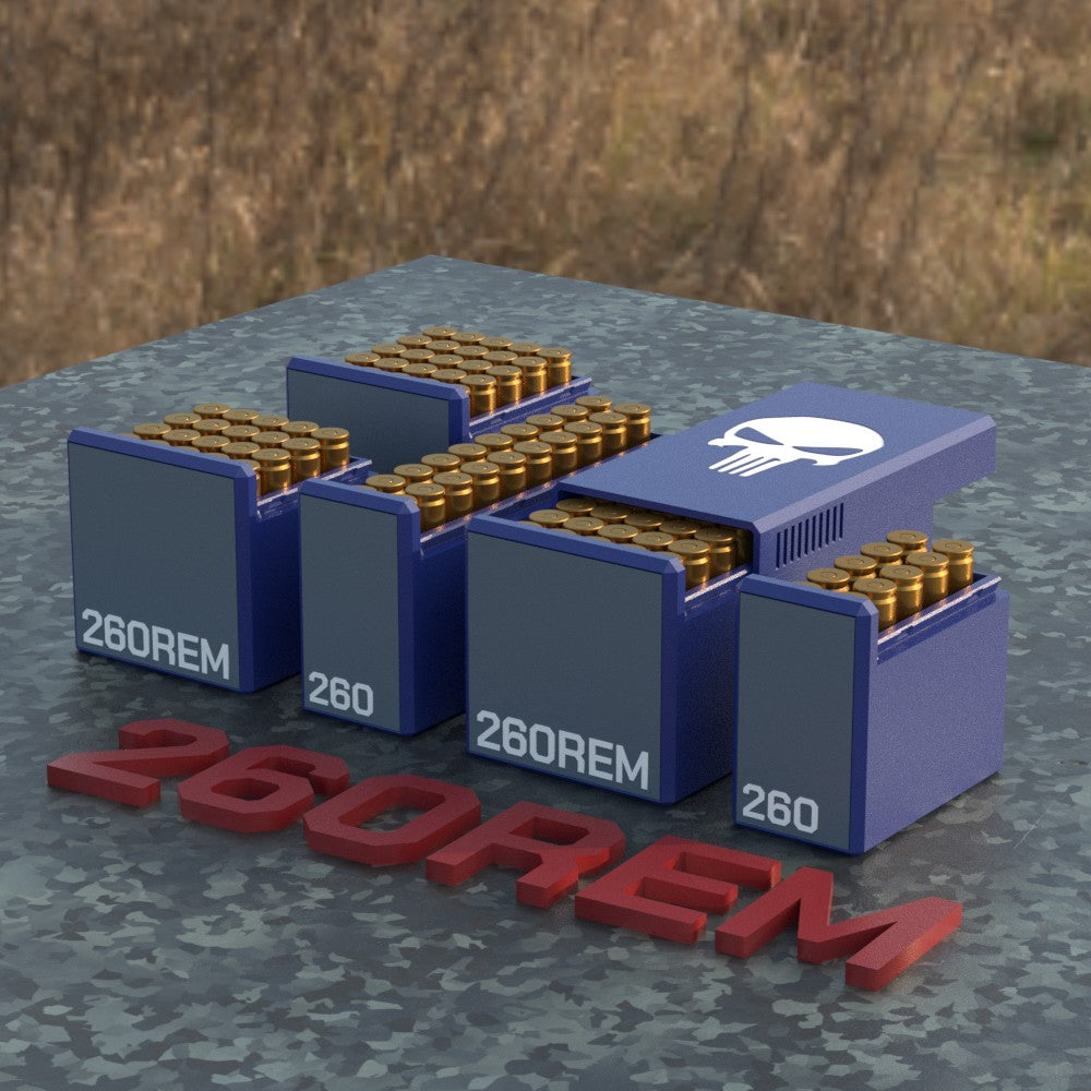 Filamelt Munitionsbox / Ammo Box .260 Remington – Patronenbox ‘Schiebedeckel’ – 10 / 20 / 25 / 50 Runden