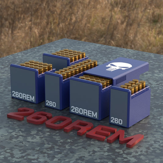 Filamelt Munitionsbox / Ammo Box .260 Remington – Patronenbox ‘Schiebedeckel’ – 10 / 20 / 25 / 50 Runden