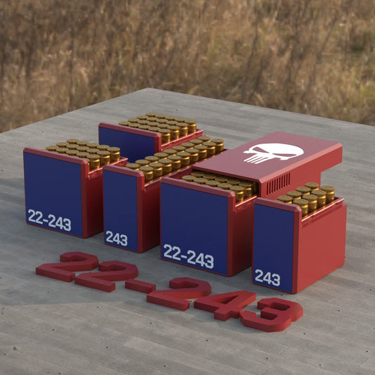 Filamelt Munitionsbox / Ammo Box .22-243 Winchester – Patronenbox ‘Schiebedeckel’ – 10 / 20 / 25 / 50 Runden