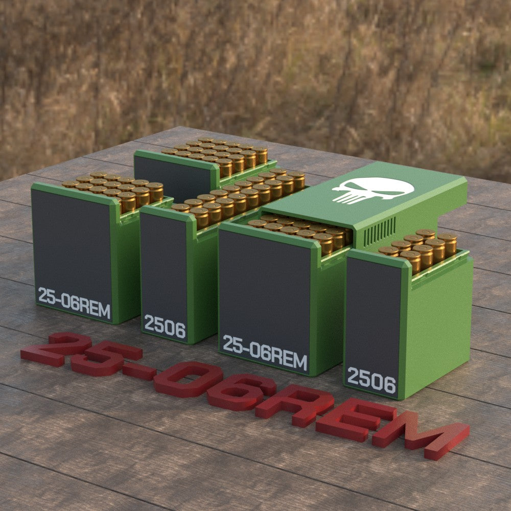 Filamelt Munitionsbox / Ammo Box .25-06 Remington – Patronenbox ‘Schiebedeckel’ – 10 / 20 / 25 / 50 Runden