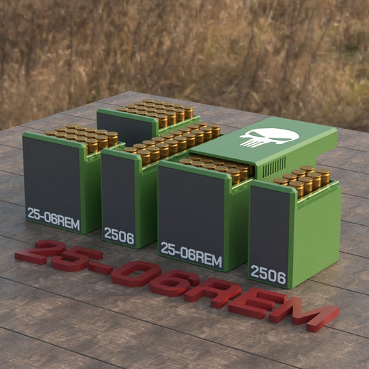 Filamelt Munitionsbox / Ammo Box .25-06 Remington – Patronenbox ‘Schiebedeckel’ – 10 / 20 / 25 / 50 Runden