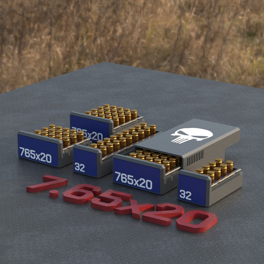 Filamelt Munitionsbox / Ammo Box 7.65mm / .32 French Long – Patronenbox ‘Schiebedeckel’ – 10 / 20 / 25 / 50 Runden