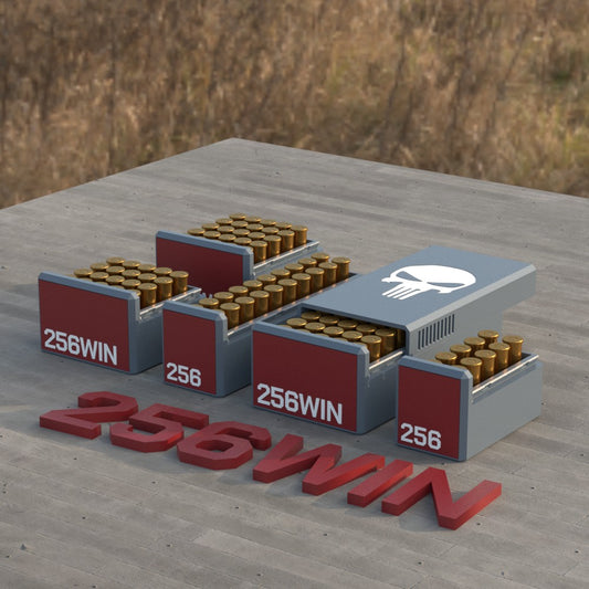 Filamelt Munitionsbox / Ammo Box .256 Win Mag – Patronenbox ‘Schiebedeckel’ – 10 / 20 / 25 / 50 Runden