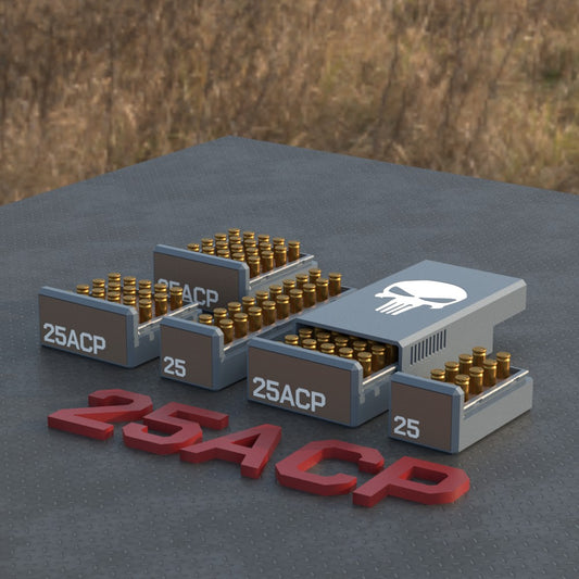 Filamelt Munitionsbox / Ammo Box .25 ACP – Patronenbox ‘Schiebedeckel’ – 10 / 20 / 25 / 50 Runden