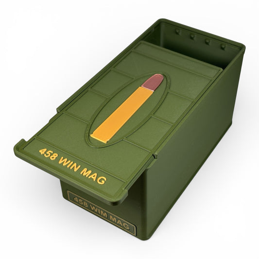 Coconut Innovations Munitionsbox / .458 WIN Mag / ‘Schiebedeckel’  / Patronenbox, Ammo Box - 3D-Druck aus dem Westerwald