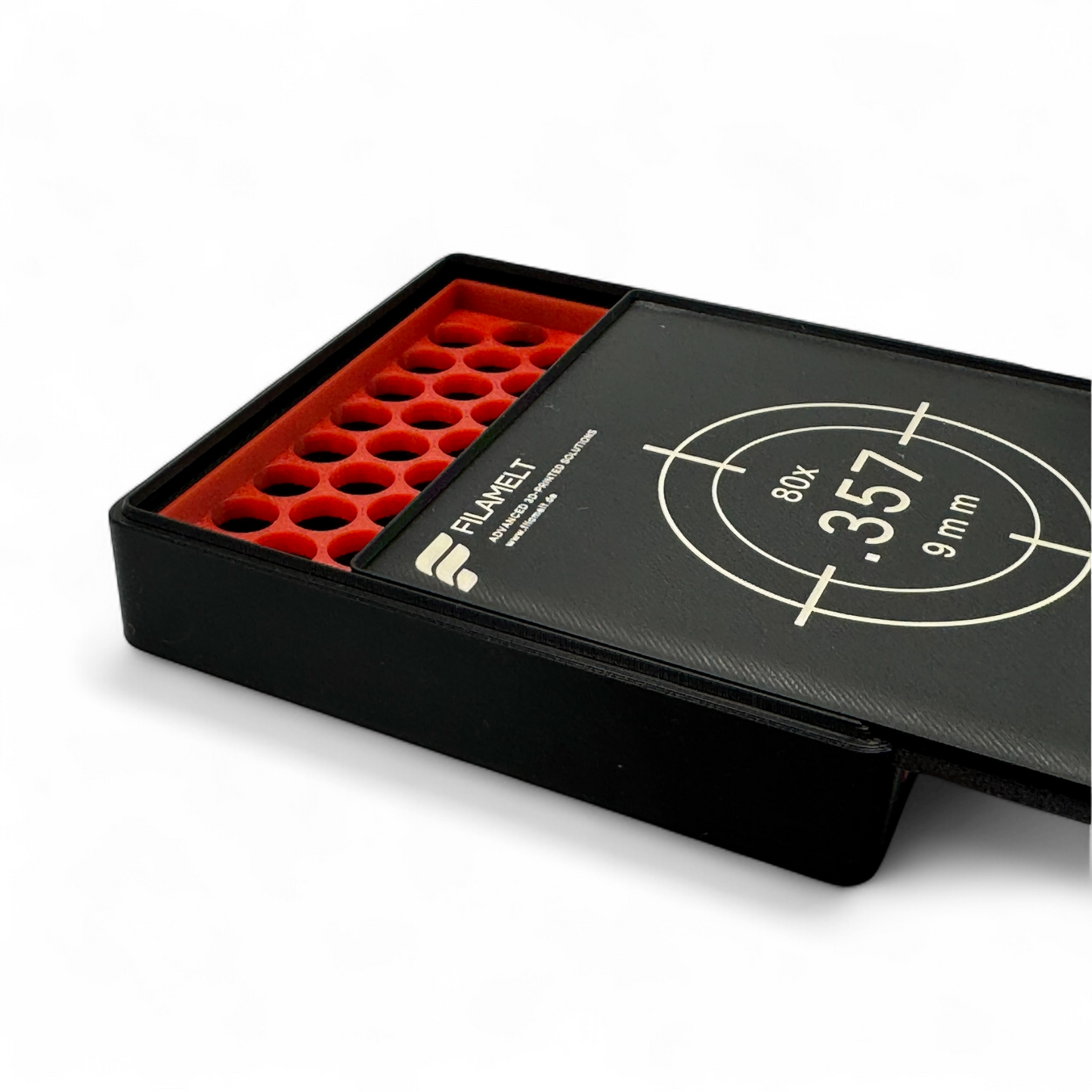 Diabolo-Box für 80x .357 / 9 mm – Praktisch, stapelbar, wiederverwendbar. Matchbox