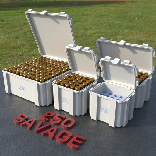 Filamelt Munitionsbox / .250 Savage / ‘Klappdeckel’  / Patronenbox, Ammo Box - 3D-Druck aus dem Westerwald