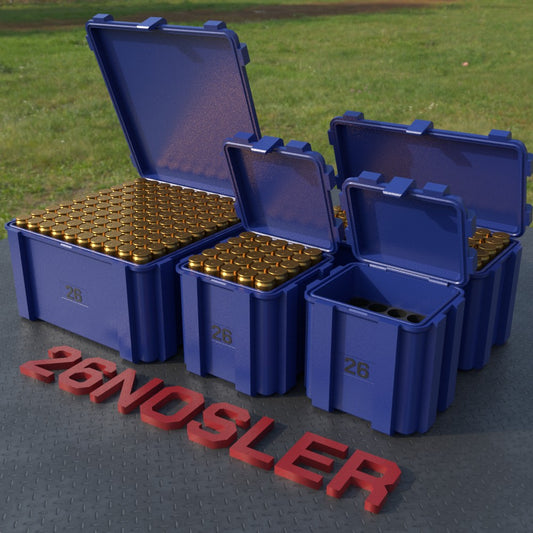 Filamelt Munitionsbox / .26 Nosler / ‘Klappdeckel’  / Patronenbox, Ammo Box - 3D-Druck aus dem Westerwald