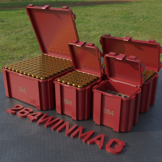 Filamelt Munitionsbox / .264 Winchester Magnum / ‘Klappdeckel’  / Patronenbox, Ammo Box - 3D-Druck aus dem Westerwald