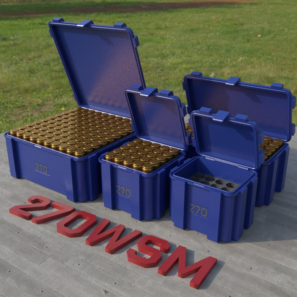 Filamelt Munitionsbox / .270 WSM / ‘Klappdeckel’  / Patronenbox, Ammo Box - 3D-Druck aus dem Westerwald