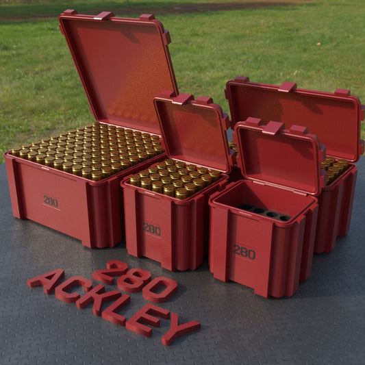 Filamelt Munitionsbox / .280 Ackley / ‘Klappdeckel’  / Patronenbox, Ammo Box - 3D-Druck aus dem Westerwald
