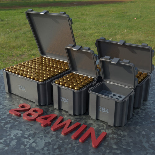 Filamelt Munitionsbox / .284 WIN / ‘Klappdeckel’  / Patronenbox, Ammo Box - 3D-Druck aus dem Westerwald