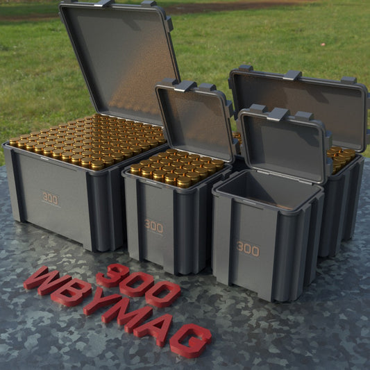 Filamelt Munitionsbox / .300 Wby. Magnum / ‘Klappdeckel’  / Patronenbox, Ammo Box - 3D-Druck aus dem Westerwald