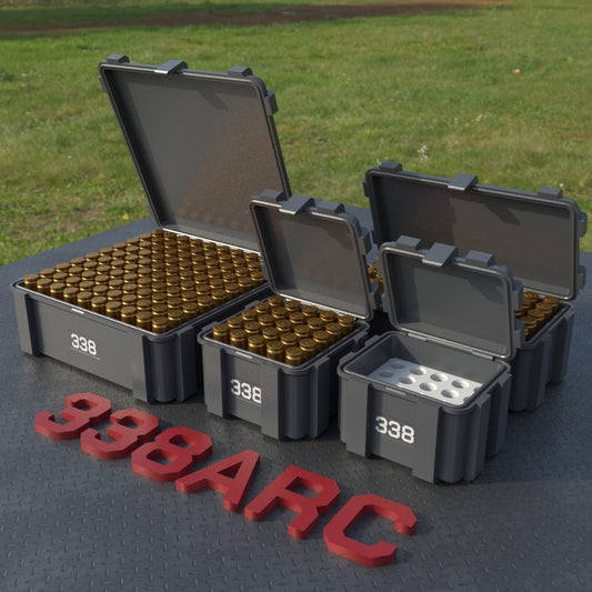 Filamelt Munitionsbox / .338 ARC / ‘Klappdeckel’  / Patronenbox, Ammo Box - 3D-Druck aus dem Westerwald