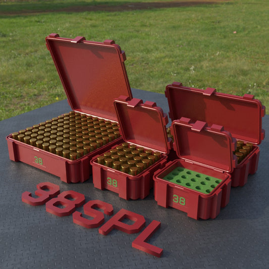 Filamelt Munitionsbox / .38 Special / ‘Klappdeckel’  / Patronenbox, Ammo Box - 3D-Druck aus dem Westerwald