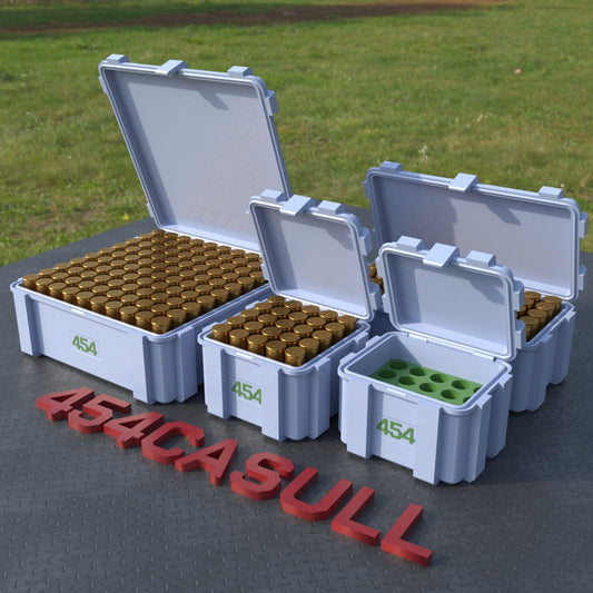 Filamelt Munitionsbox / .454 Casull / ‘Klappdeckel’  / Patronenbox, Ammo Box - 3D-Druck aus dem Westerwald