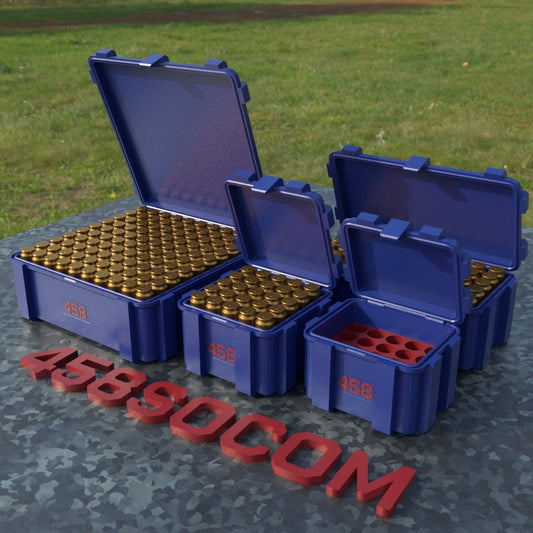 Filamelt Munitionsbox / .458 SOCOM / ‘Klappdeckel’  / Patronenbox, Ammo Box - 3D-Druck aus dem Westerwald