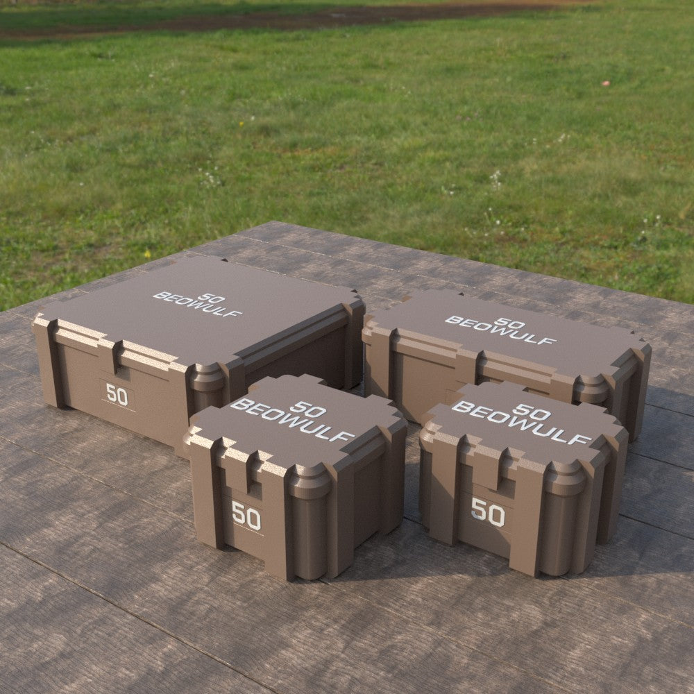 Filamelt Munitionsbox / .50 Beowulf / ‘Klappdeckel’  / Patronenbox, Ammo Box - 3D-Druck aus dem Westerwald