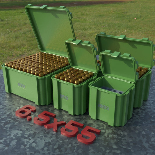Filamelt Munitionsbox / 6.5x55 / ‘Klappdeckel’  / Patronenbox, Ammo Box - 3D-Druck aus dem Westerwald