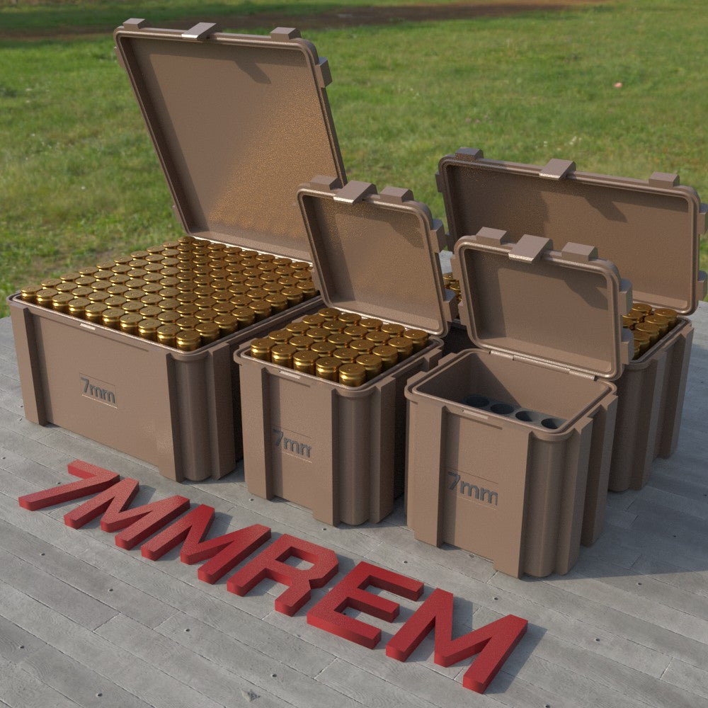 Filamelt Munitionsbox / 7mm Rem Mag / ‘Klappdeckel’  / Patronenbox, Ammo Box - 3D-Druck aus dem Westerwald