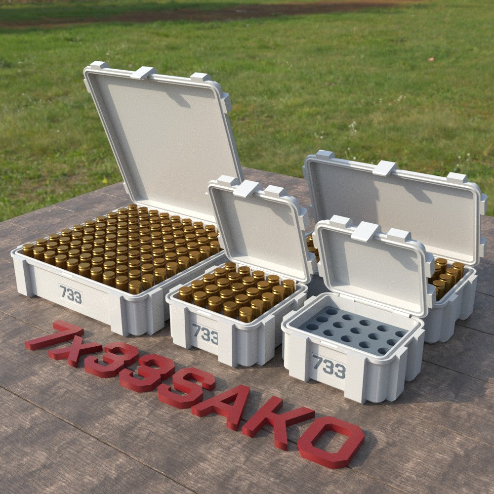Filamelt Munitionsbox / 7x33mm Sako / ‘Klappdeckel’  / Patronenbox, Ammo Box - 3D-Druck aus dem Westerwald