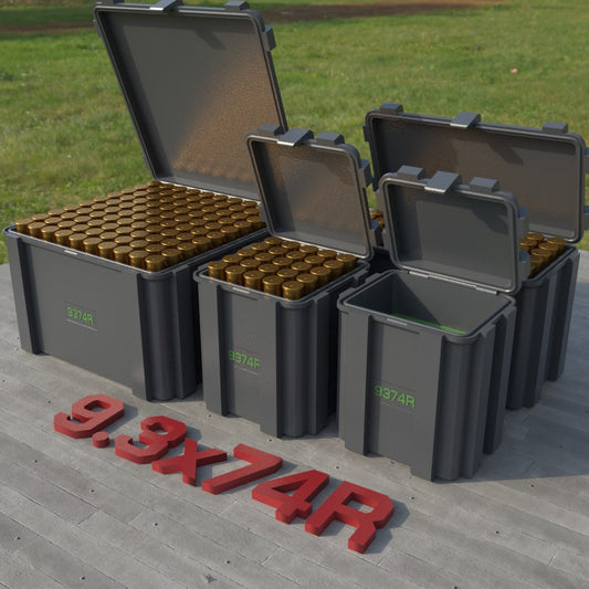 Filamelt Munitionsbox / 9.3x74R / ‘Klappdeckel’  / Patronenbox, Ammo Box - 3D-Druck aus dem Westerwald