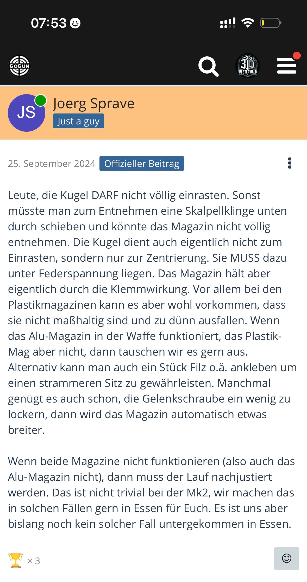 3x Moosgummistreifen zum Entstören der AEA Magazine