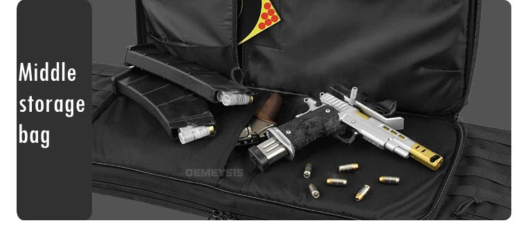 Taktische MOLLE-Waffentasche für 2 Gewehre – 600D Oxford – Rucksack & Tasche – 95 cm / 116 cm – Airsoft, Jagd, Schießsport