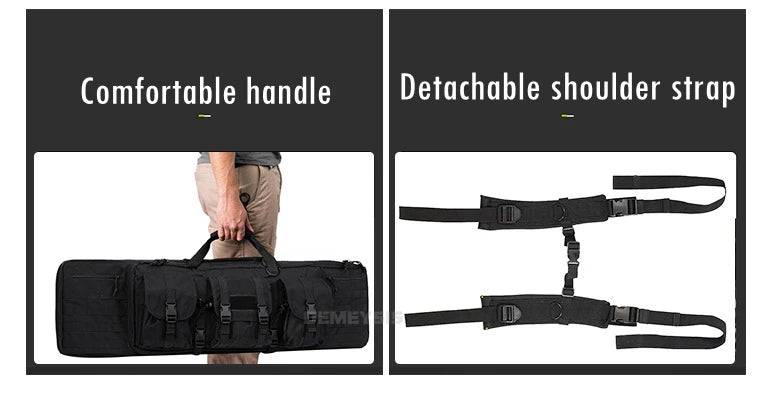 Taktische MOLLE-Waffentasche für 2 Gewehre – 600D Oxford – Rucksack & Tasche – 95 cm / 116 cm – Airsoft, Jagd, Schießsport