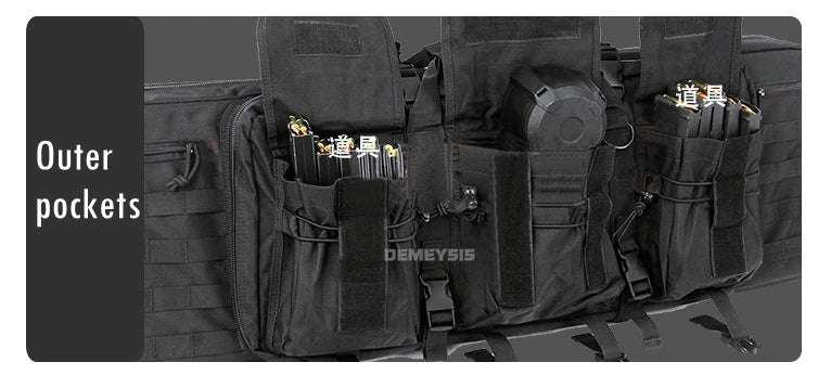 Taktische MOLLE-Waffentasche für 2 Gewehre – 600D Oxford – Rucksack & Tasche – 95 cm / 116 cm – Airsoft, Jagd, Schießsport