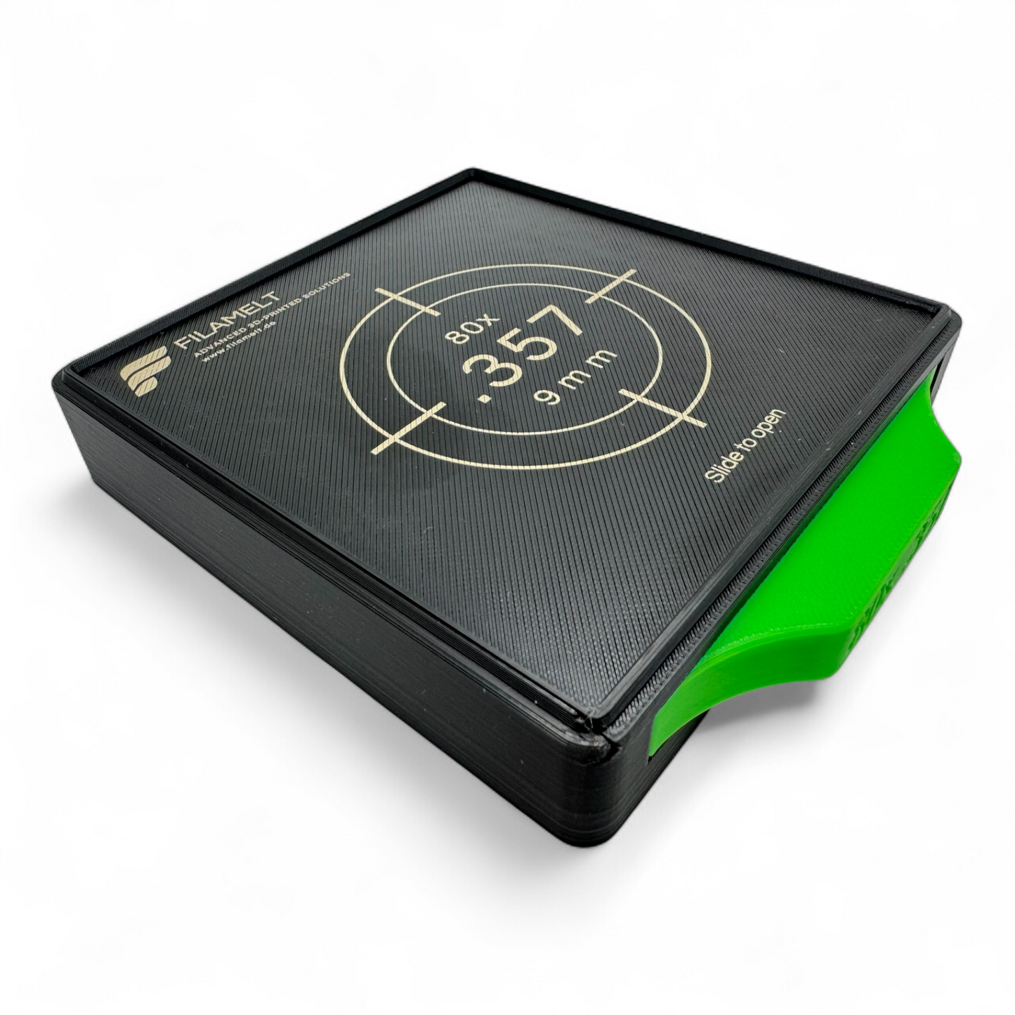 Diabolo-Box für 80x .357 / 9 mm – Praktisch, stapelbar, wiederverwendbar. Matchbox