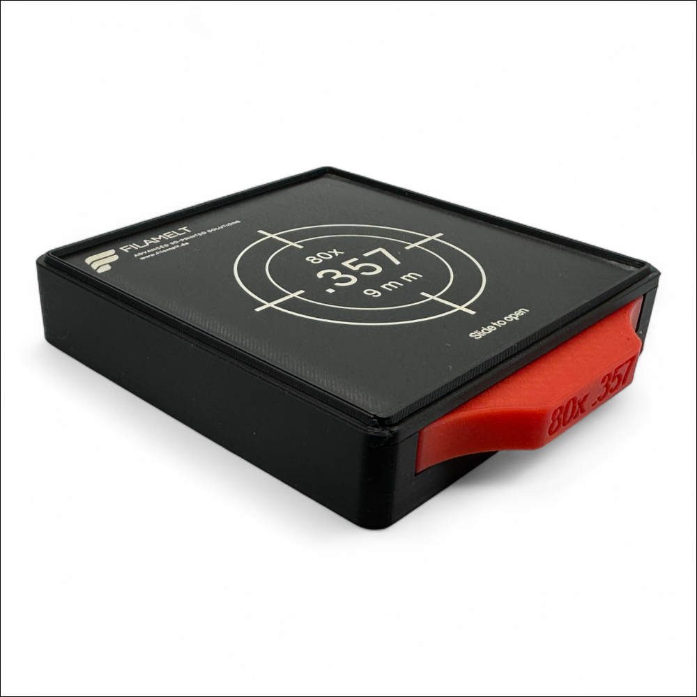 Diabolo-Box für 80x.357 / 9 mm – Praktisch stapelbar wiederverwendbar. Matchbox Rot Schießsport-Zubehör