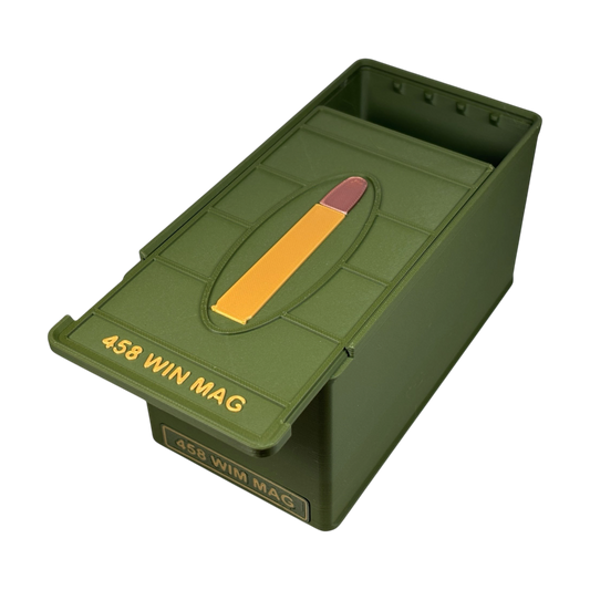 Coconut Innovations Munitionsbox / .458 WIN Mag / ‘Schiebedeckel’  / Patronenbox, Ammo Box - 3D-Druck aus dem Westerwald
